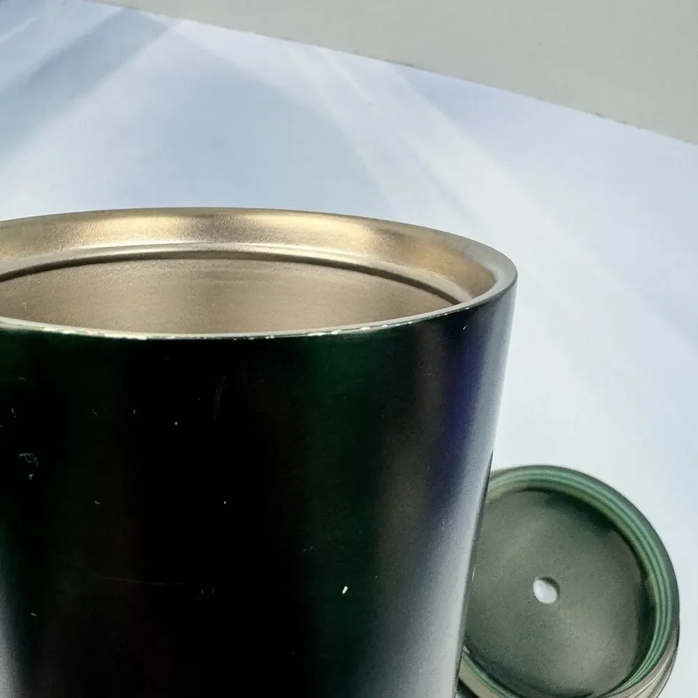 Starbucks Dark Green to Black Ombre Embossed Stainless Steel 24 oz Venti Tumbler